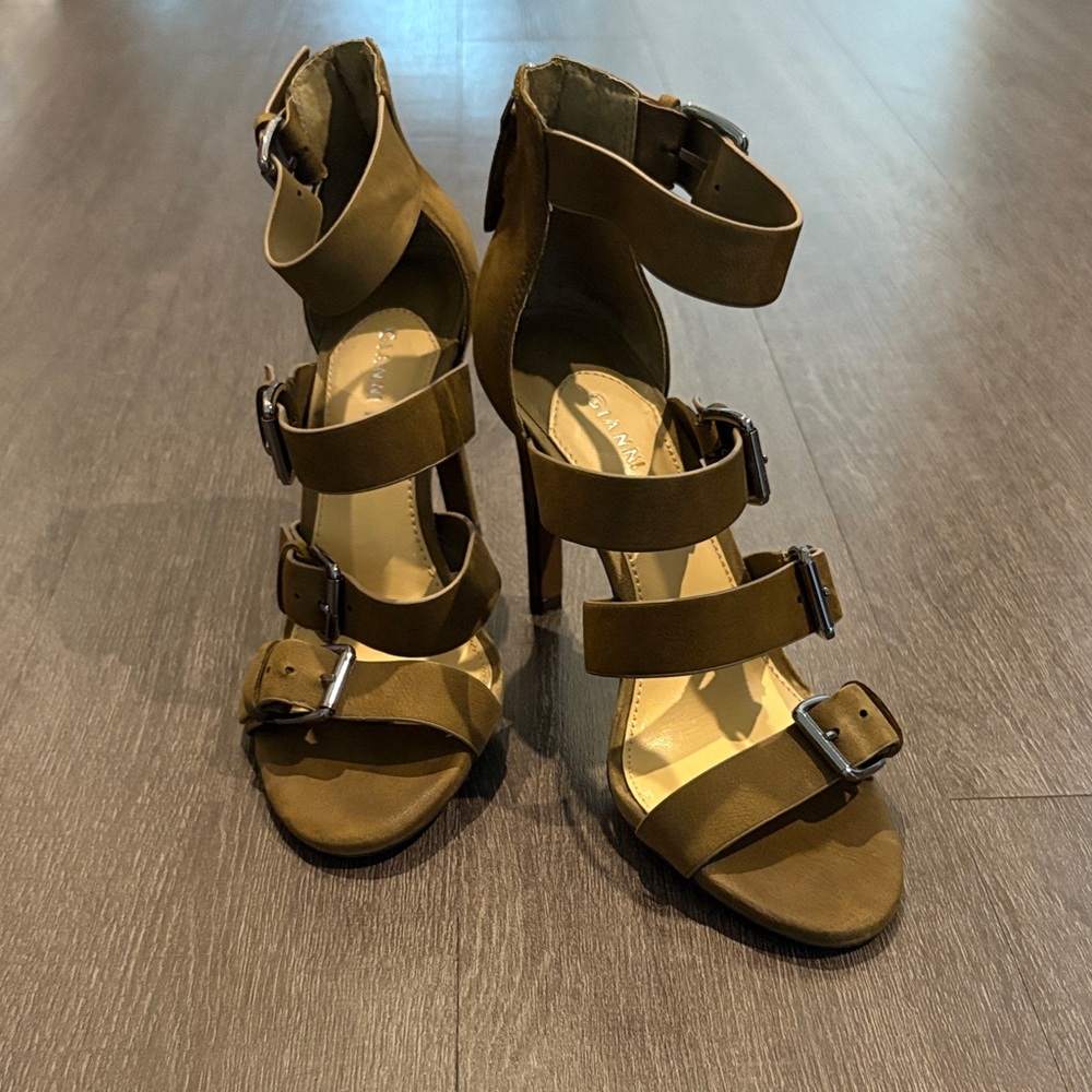 Gianni Bini Brown Strappy Heels